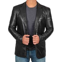 Blazer en cuir pour homme