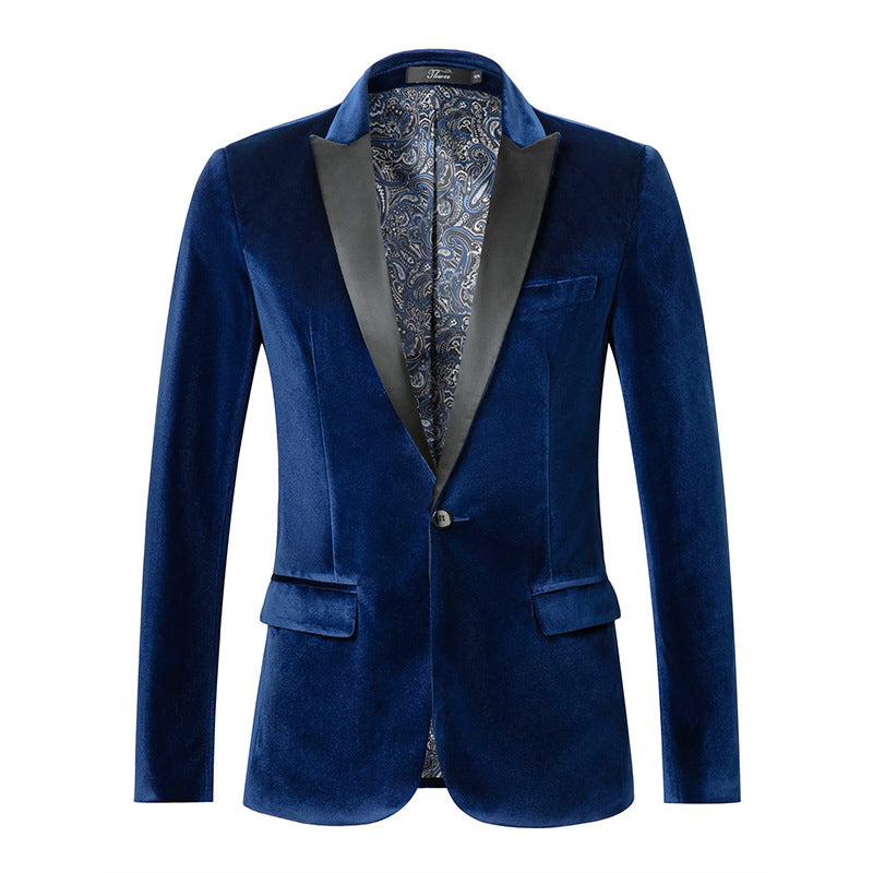 Blazer en velours élégant pour homme aux détails luxueux