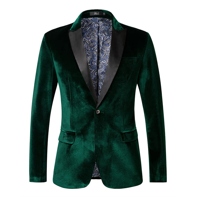 Blazer en velours élégant pour homme aux détails luxueux