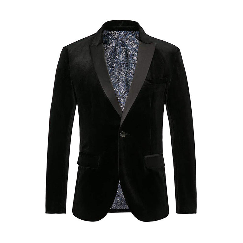 Blazer en velours élégant pour homme aux détails luxueux