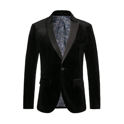 Blazer en velours élégant pour homme aux détails luxueux