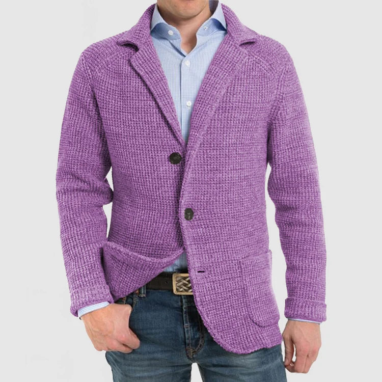 Blazer homme en maille à deux boutons