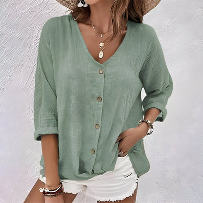 Blouse à boutons pour femme