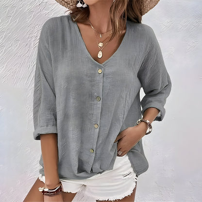 Blouse à boutons pour femme