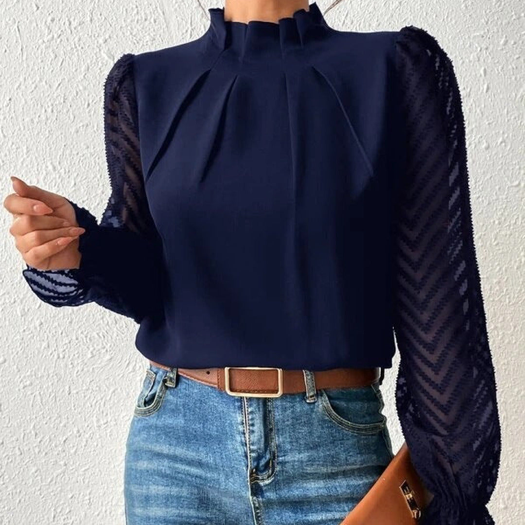 Blouse élégante à manches longues pour femme