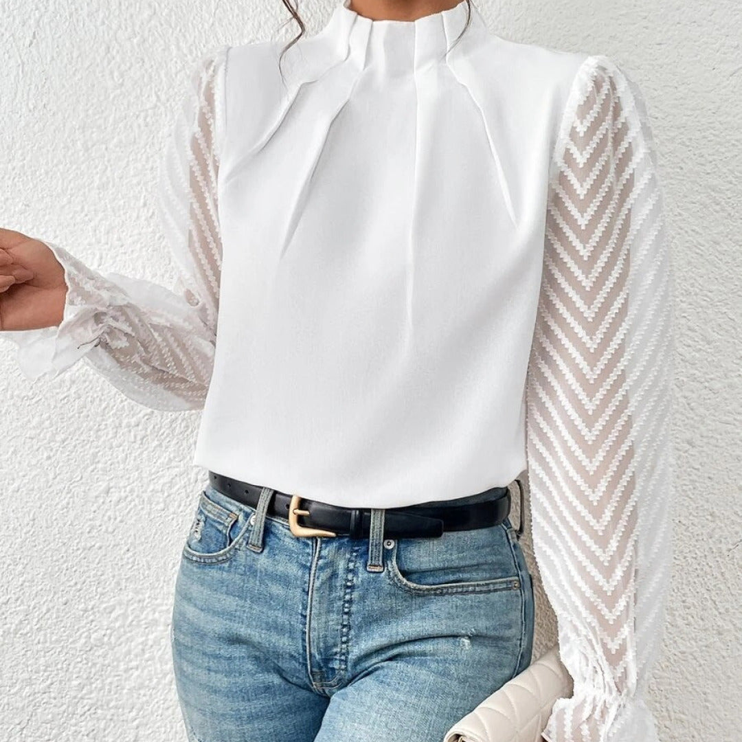 Blouse élégante à manches longues pour femme