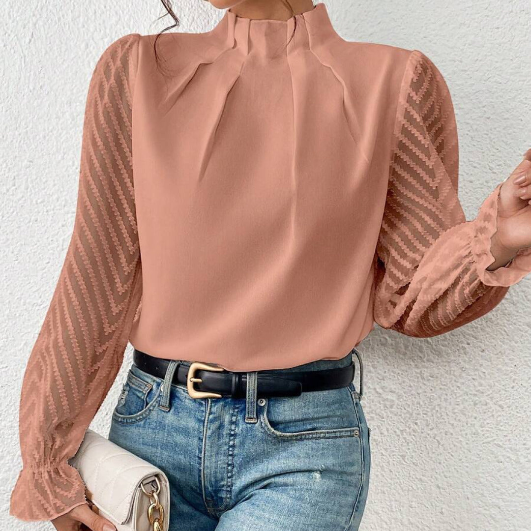 Blouse élégante à manches longues pour femme