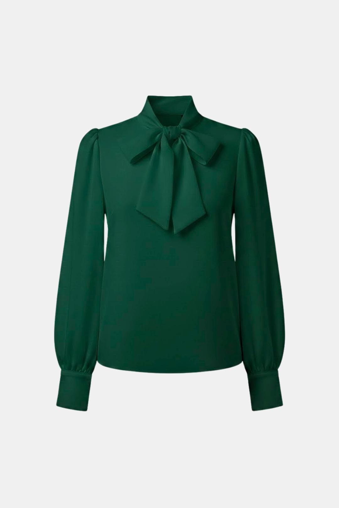 Blouse femme à col lavallière, manches longues