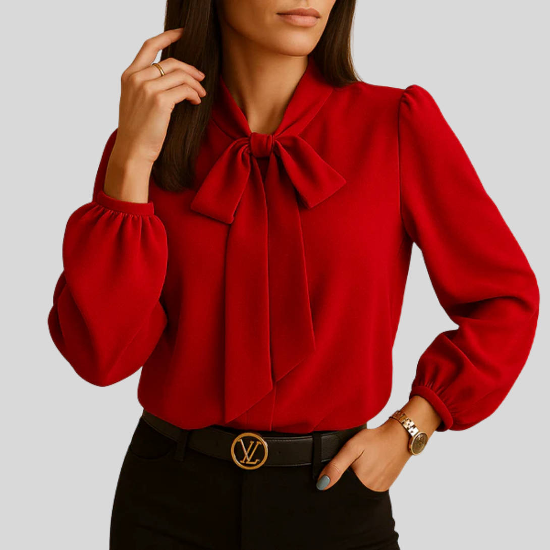 Blouse femme avec détail en ruban