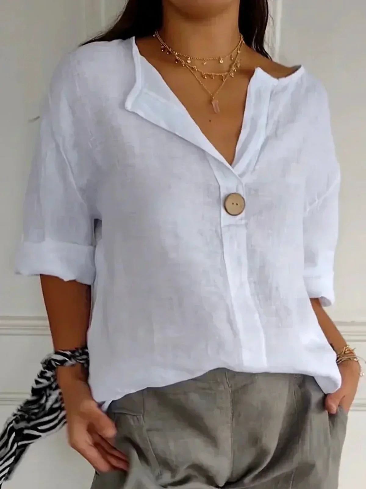 Blouse femme boutonnée