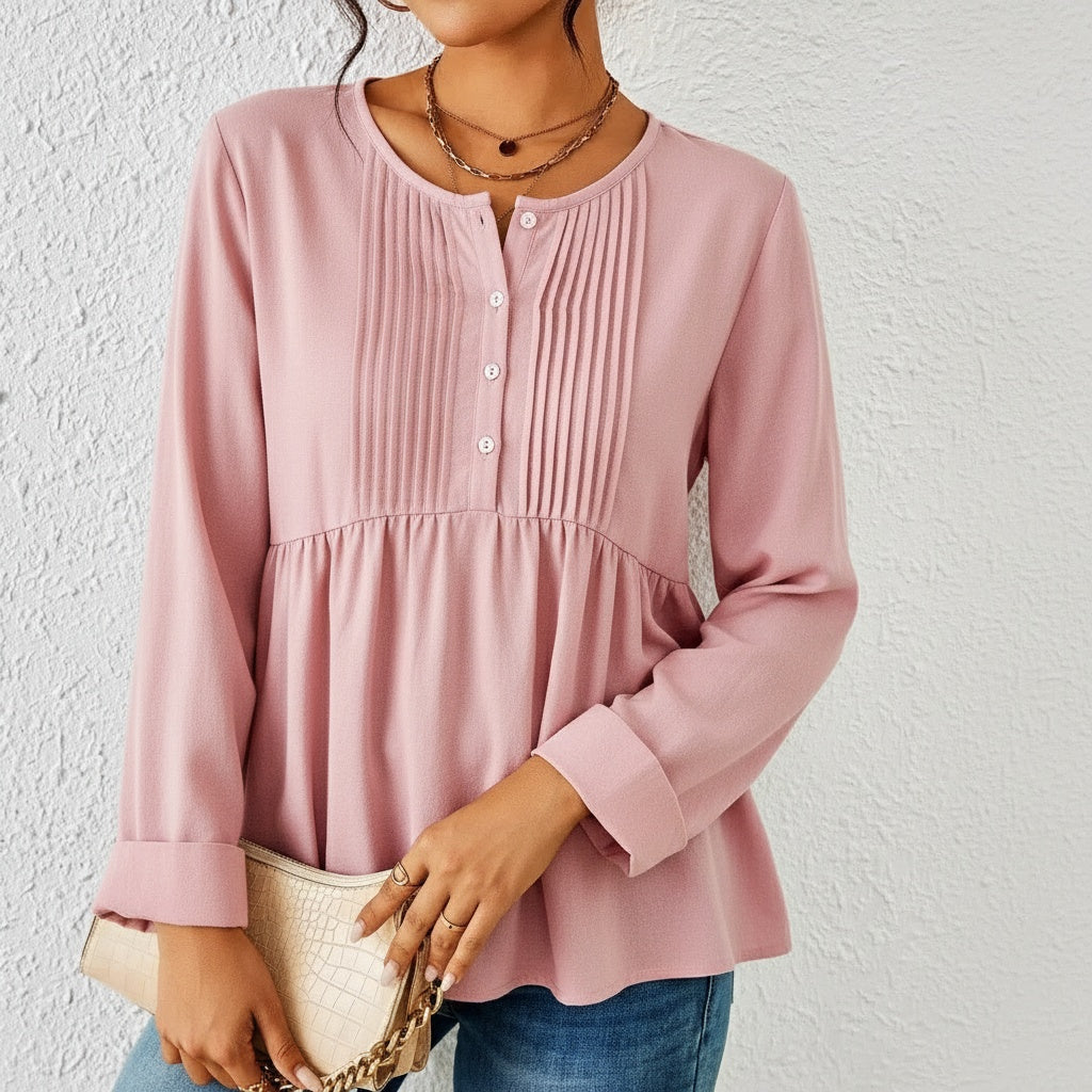 Blouse tunique femme effet ventre plat