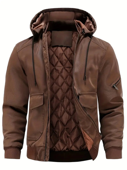 Blouson bomber à capuche pour homme