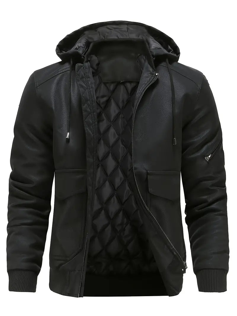 Blouson bomber à capuche pour homme