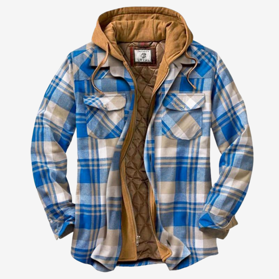 Blouson bomber à capuche pour homme avec doublure matelassée
