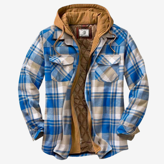Blouson bomber à capuche pour homme avec doublure matelassée