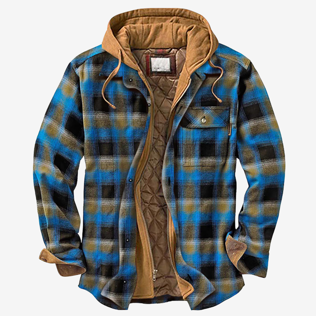 Blouson bomber à capuche pour homme avec doublure matelassée