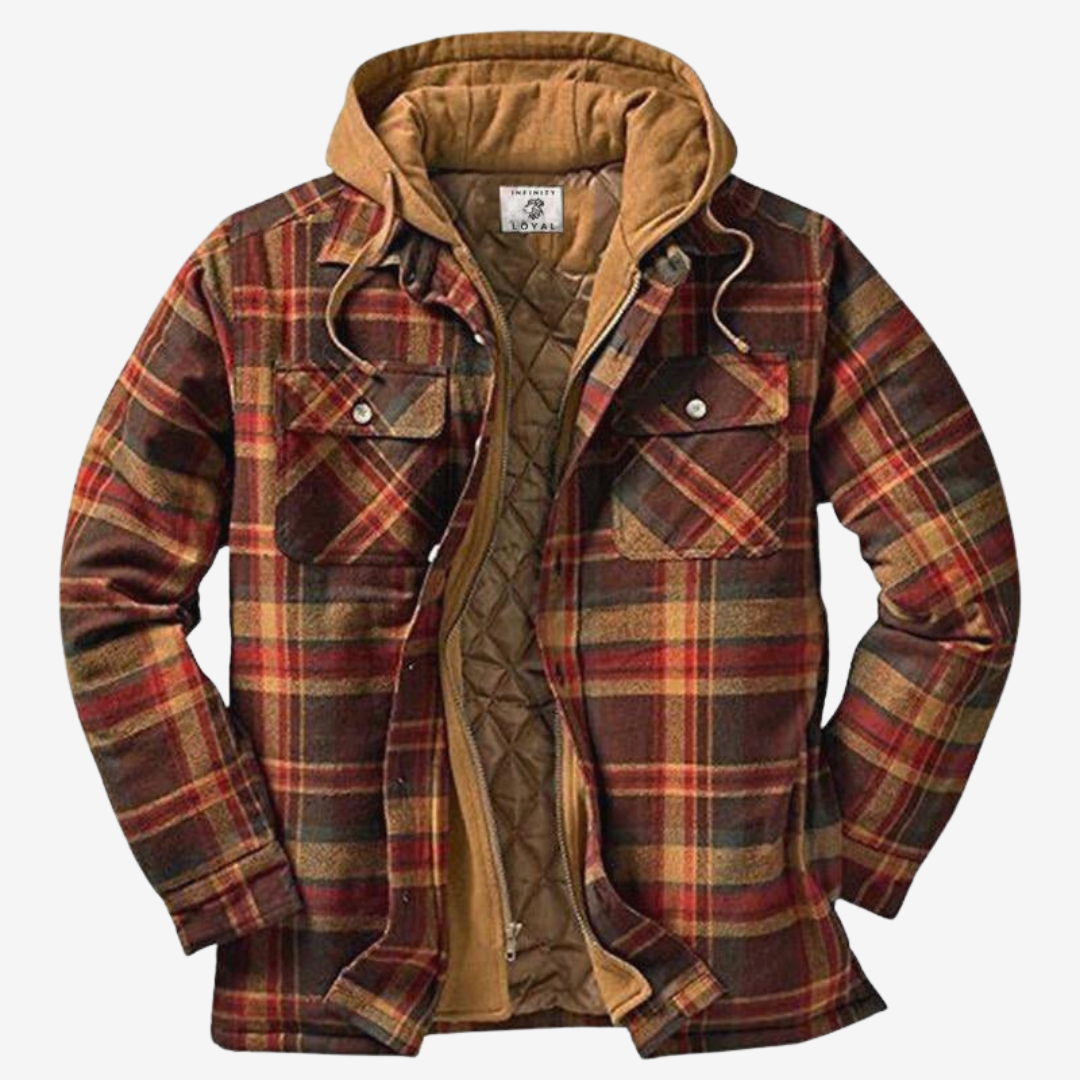 Blouson bomber à capuche pour homme avec doublure matelassée