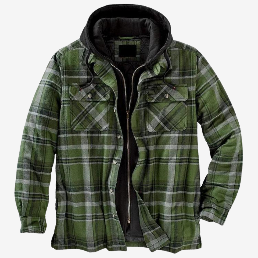Blouson bomber à capuche pour homme avec doublure matelassée