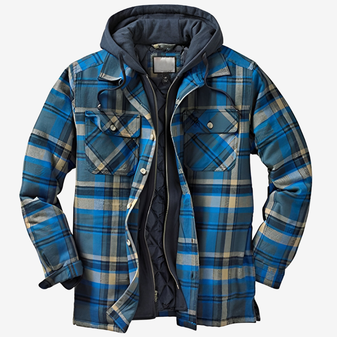 Blouson bomber à capuche pour homme avec doublure matelassée