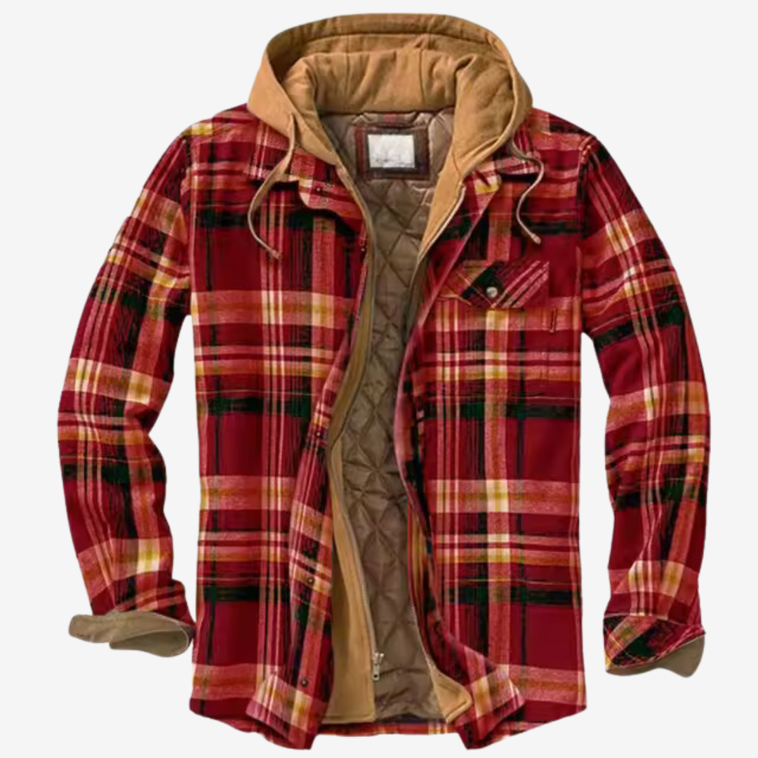 Blouson bomber à capuche pour homme avec doublure matelassée