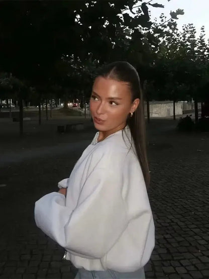 Blouson bomber casual coupe décontractée femme