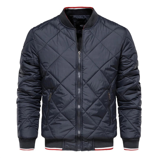 Blouson bomber matelassé à losanges pour homme