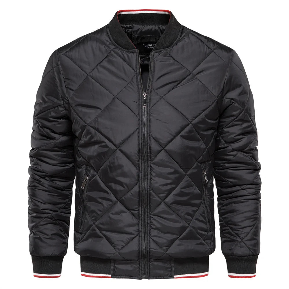 Blouson bomber matelassé à losanges pour homme