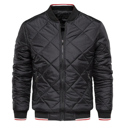 Blouson bomber matelassé à losanges pour homme