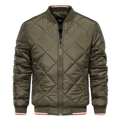 Blouson bomber matelassé à losanges pour homme