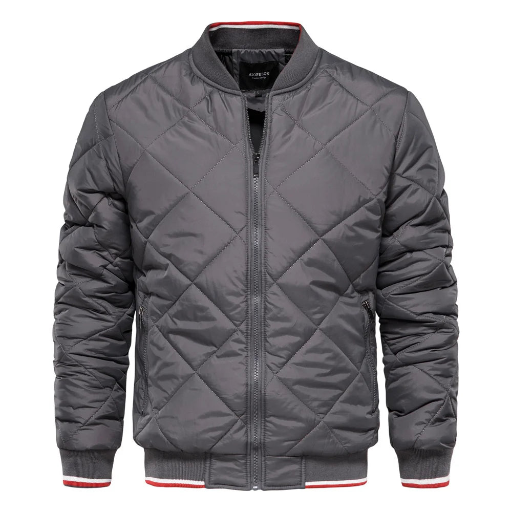 Blouson bomber matelassé à losanges pour homme