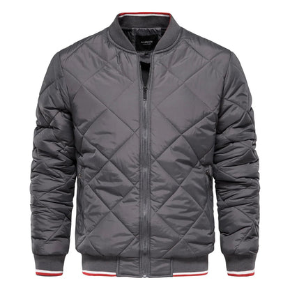 Blouson bomber matelassé à losanges pour homme