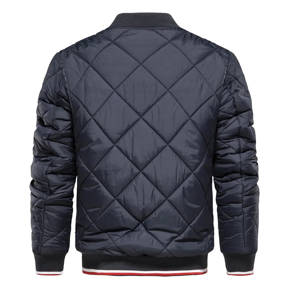 Blouson bomber matelassé à losanges pour homme