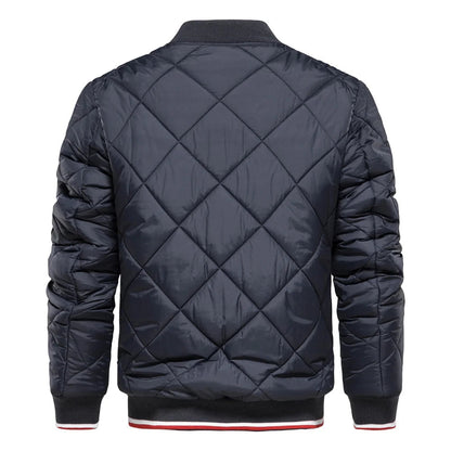 Blouson bomber matelassé à losanges pour homme