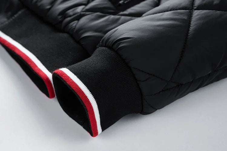 Blouson bomber matelassé à losanges pour homme