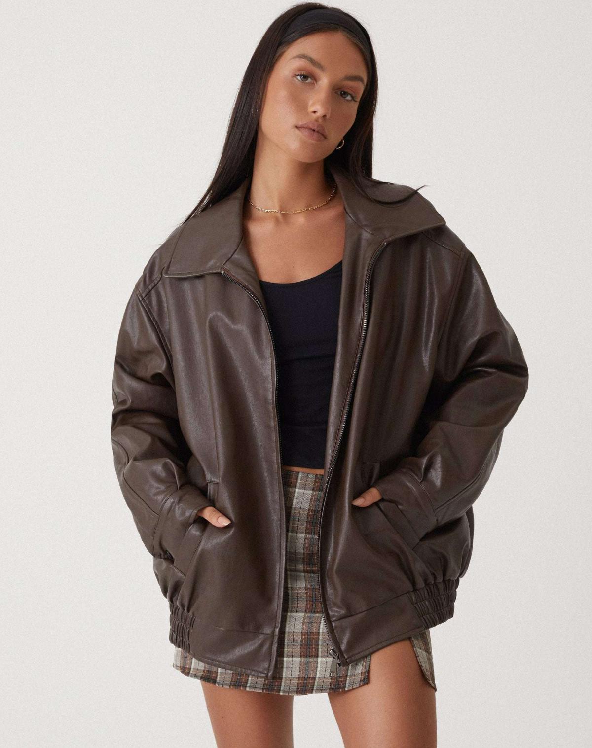 Blouson bomber oversize pour femme