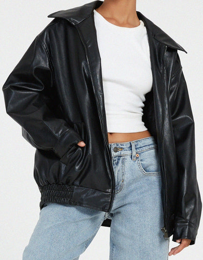 Blouson bomber oversize pour femme