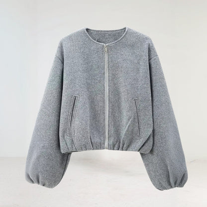 Blouson bomber zippé pour femme