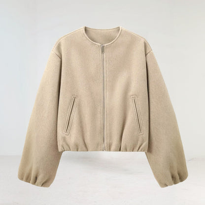 Blouson bomber zippé pour femme