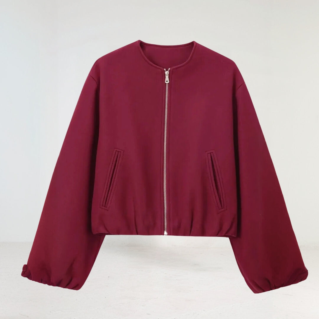 Blouson bomber zippé pour femme