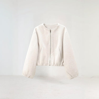 Blouson bomber zippé pour femme