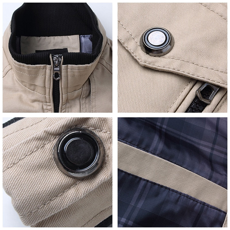 Blouson d’hiver coupe-vent pour homme style militaire