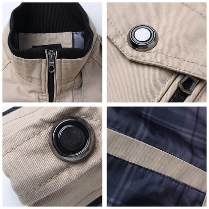 Blouson d’hiver coupe-vent pour homme style militaire