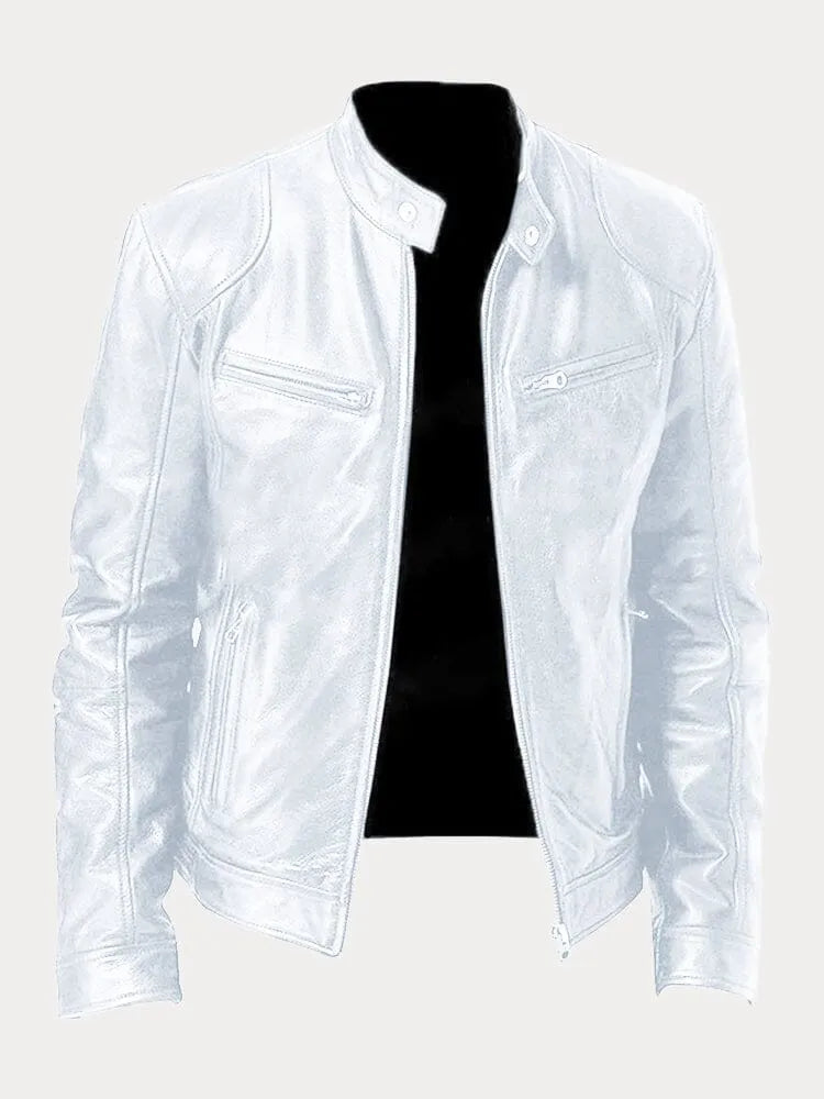 Blouson de motard homme coupe slim