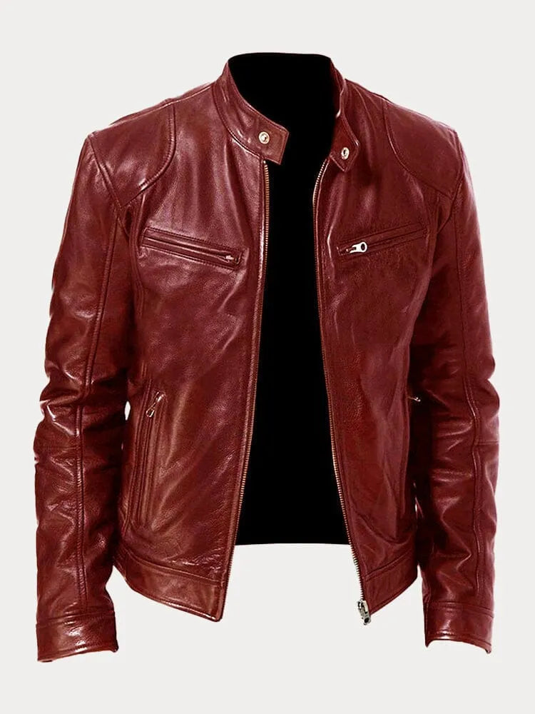 Blouson de motard homme coupe slim