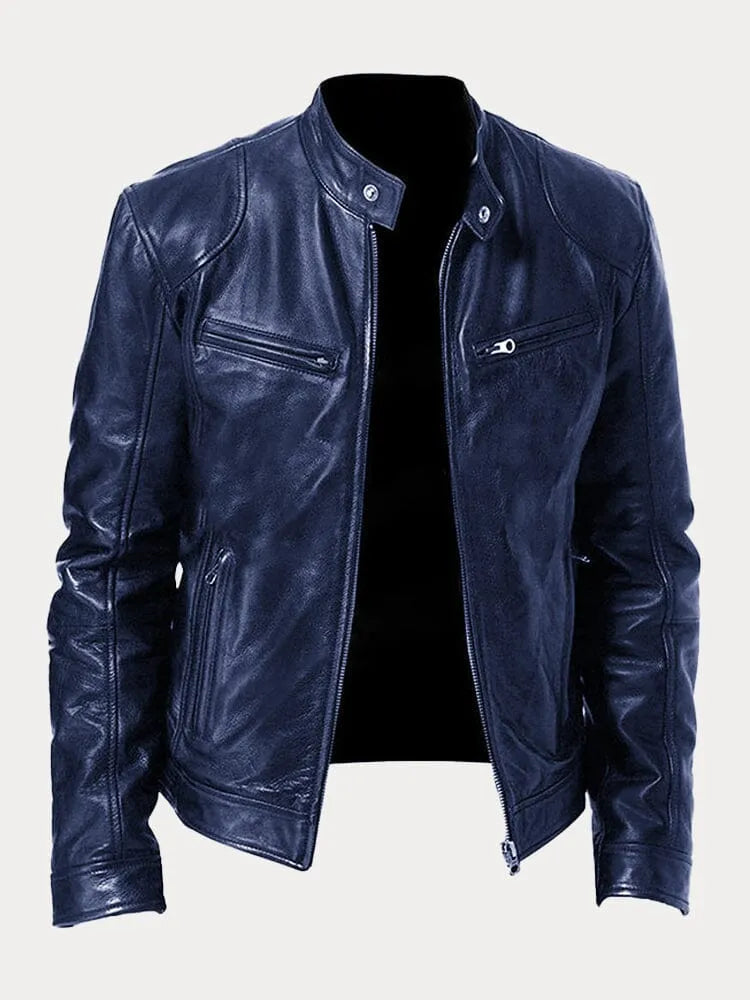 Blouson de motard homme coupe slim