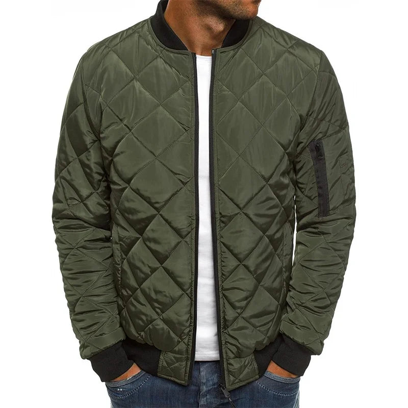 Blouson en coton à motif à losanges