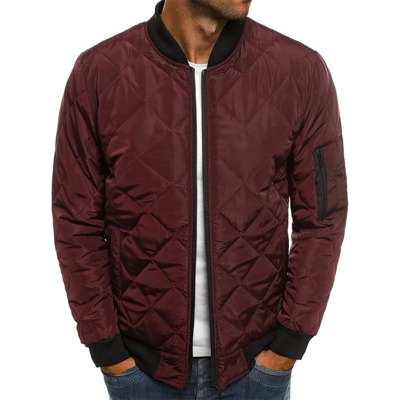 Blouson en coton à motif à losanges
