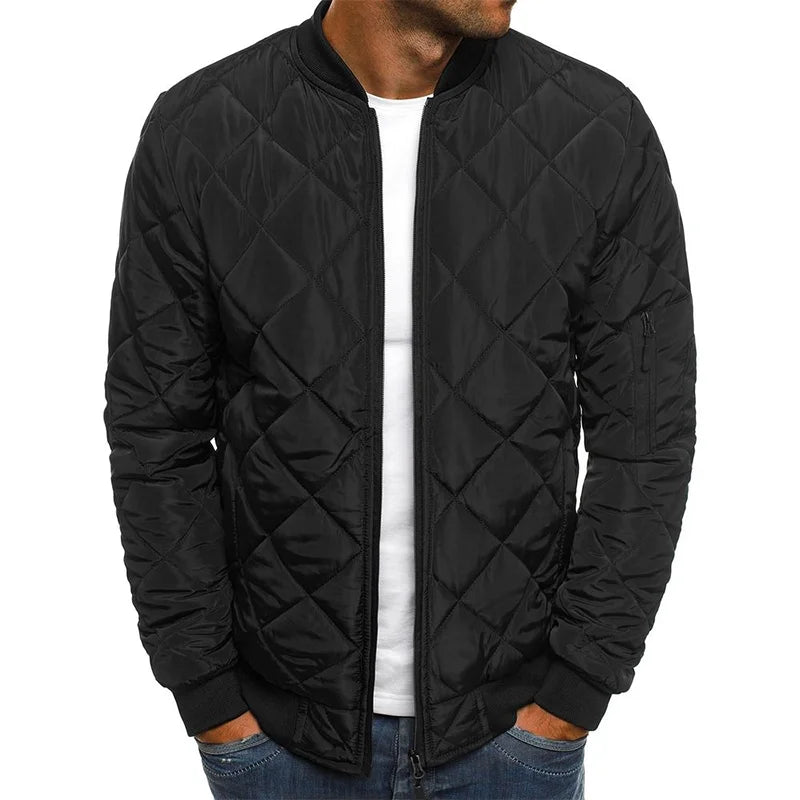 Blouson en coton à motif à losanges