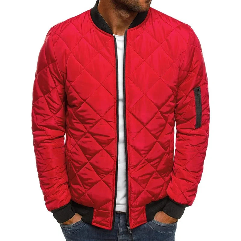 Blouson en coton à motif à losanges
