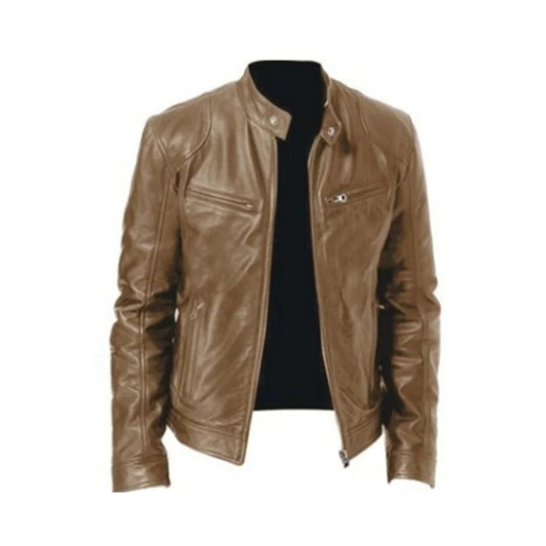 Blouson en cuir classique pour homme